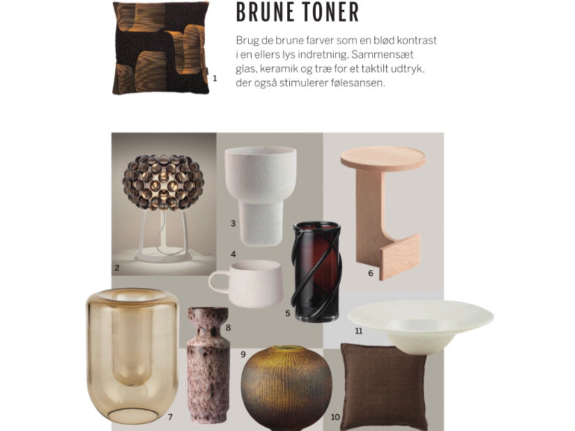 Brune toner i boligtilbehør
